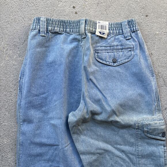 Deadstock 90s Dockers Jeans Mens 29x30 Pleated Denim Levis Cargo Tapered Vintage - Picture 7 of 11